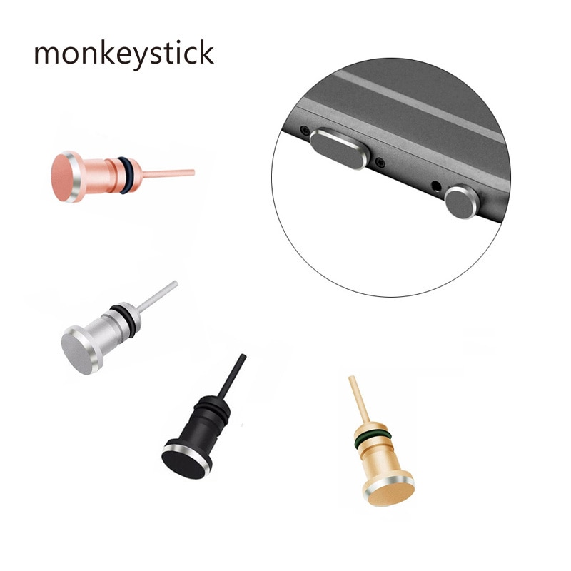 Bandeja para tarjeta Sim 2 en 1 de Metal para teléfono, herramienta de Pin de expulsión, conector antipolvo para auriculares de 3,5mm, clavija AUX para auriculares para teléfono móvil, interfaz Anti