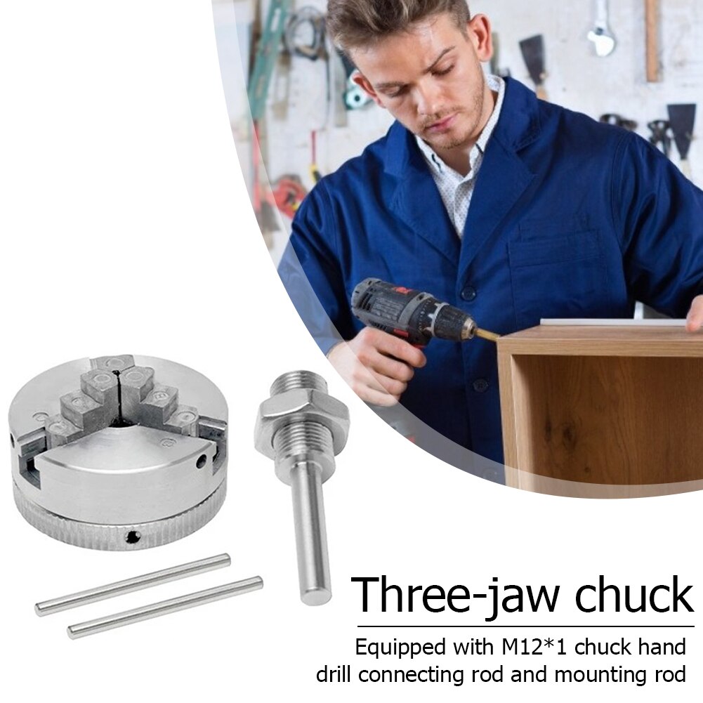 Z011 3 Jaws Manual Lathe Chuck High Carbon Steel Self-Centering Mini Drill Chuck Independent Turning Machine Accessories