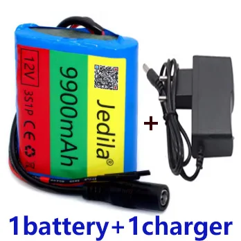 100%.New.12V.9900 mAh.3S1P.Batterie Au Lithium.18650.Batterie Au Lithium Pack Protection Conseil Recarregável.: Luz amarela
