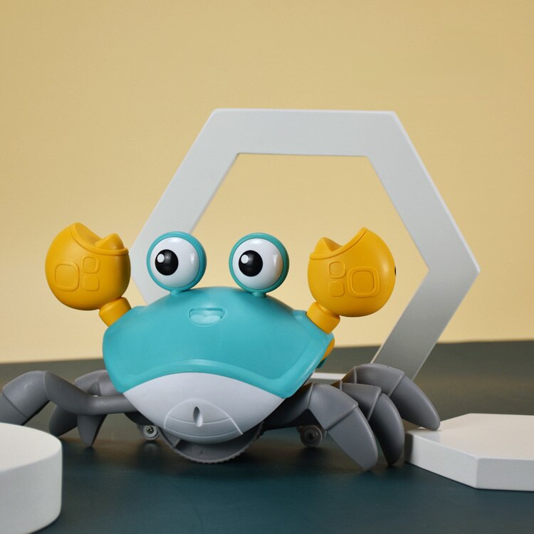 Elektrische Krab Octopus Dynamische Muziek Koel Licht Automatische Inductie Obstakel Vermijden Interactieve Ouder-kind Speelgoed Voor Kinderen: Green crab