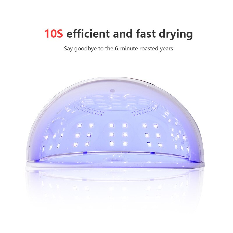 Led neglelampe til manicure 96w negletørrer maskine uv lampe til hærdning af uv gel neglelak med bevægelsesfølende lcd display