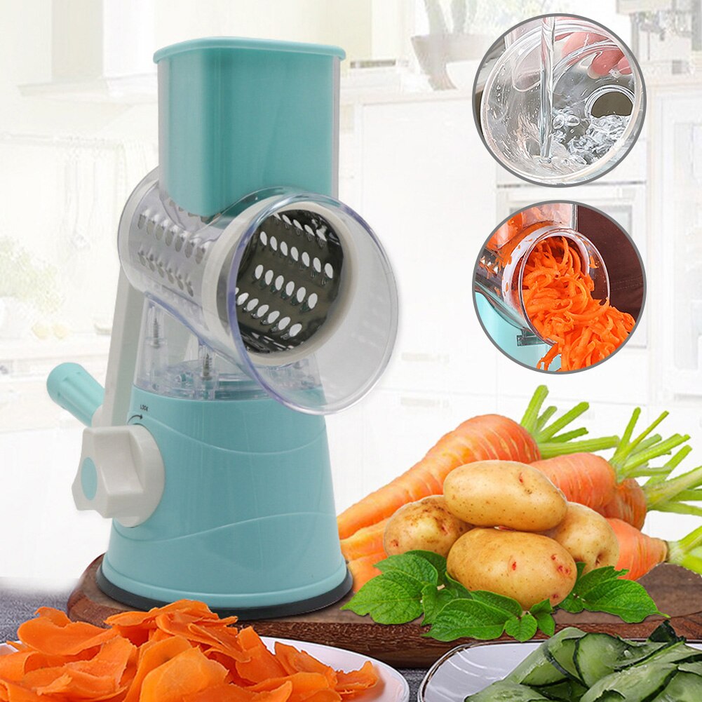 Eenvoudige Groentesnijder Ronde Slicer Raspen Aardappel Wortel Kaas Shredder Vleesmolen Chopper Keuken Roller Gadgets Tool