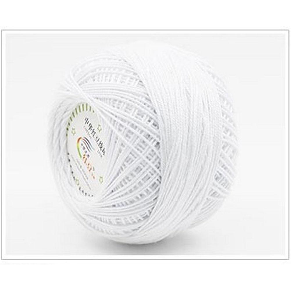 Bricolage coloré dentelle fil fil fil au Crochet 100% coton fil à tricoter à la main fil Machine à coudre ligne numéro 3 bébé fil: 01 white