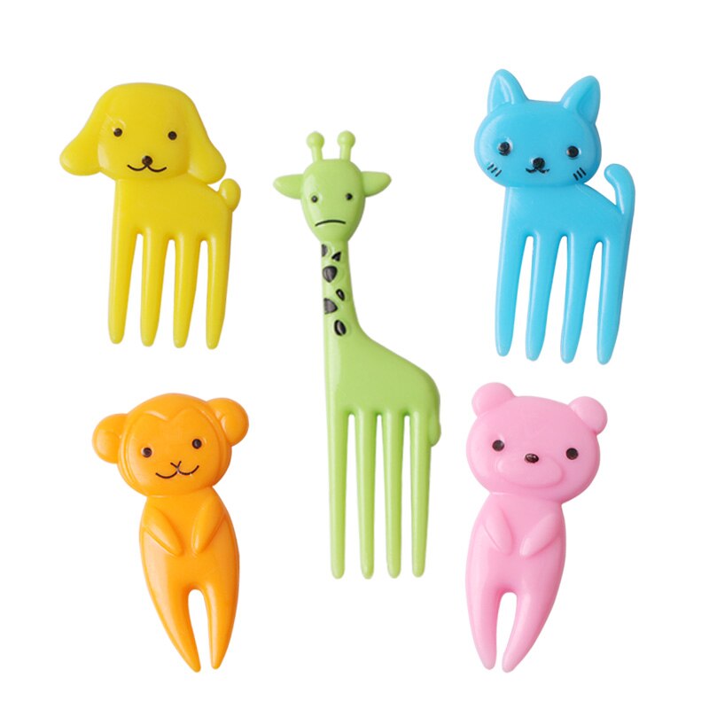 10 stk/set Dier Fruit Vork Groenten Creatieve Tandenstokers Fruit Vork DIY Ontbijt Gadgets Mode Vork Keuken Accessoires
