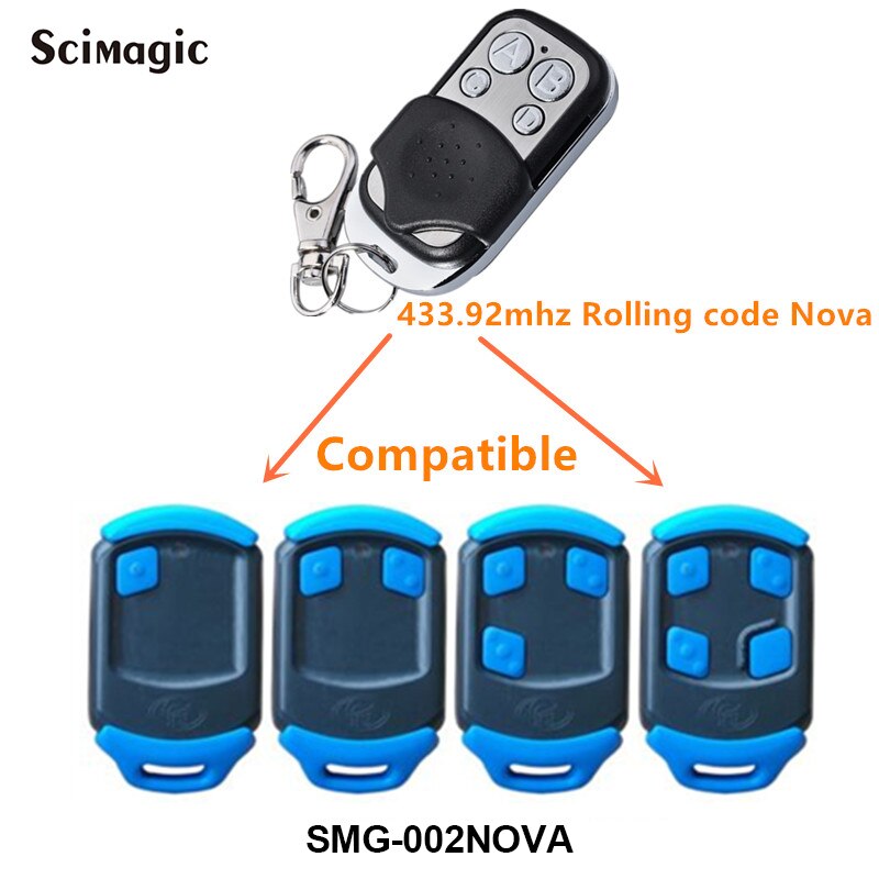 Clone Garage Centurion NOVA Blue Gate/Garage Door remote control 433.92mhz rolling code NOVA garage remote transmitter