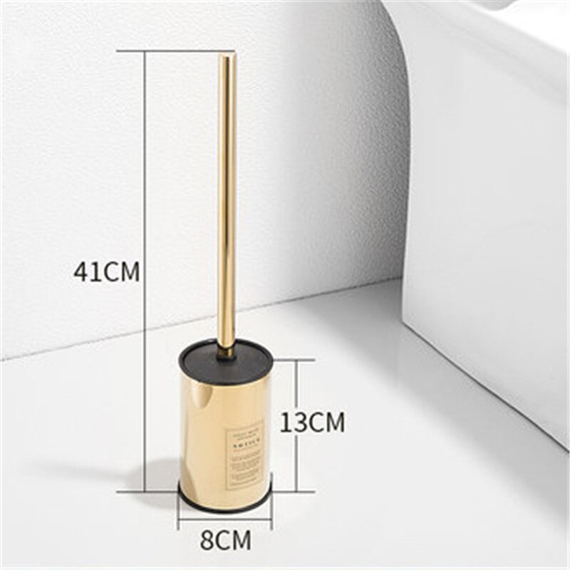 Spazzola di pulizia di tipo durevole di vendita calda per servizi igienici Set porta scopino in acciaio inossidabile Set bagno bagno Hardware oro/cromo