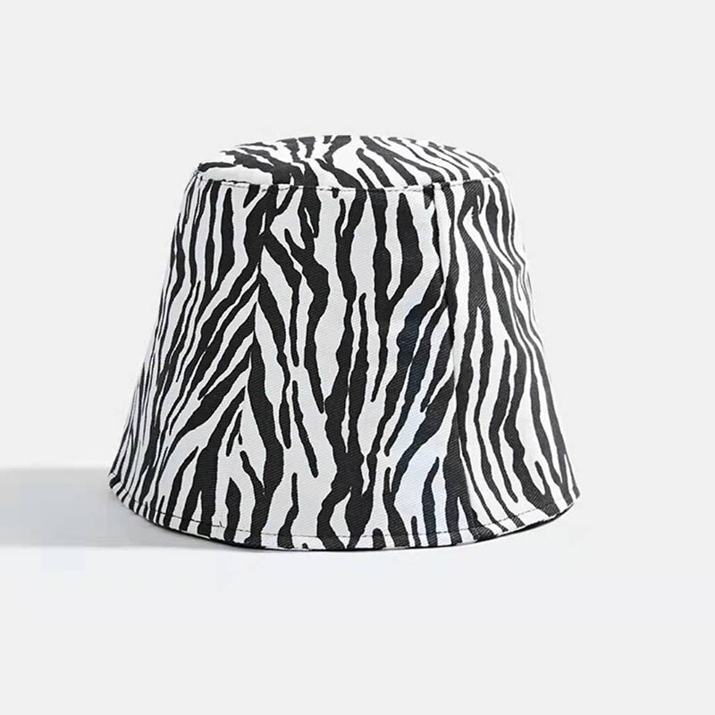 Sombrero de sol con estampado de cebra para mujer, sombrero de pescador con estampado de cebra, Anti-UV, para exteriores,