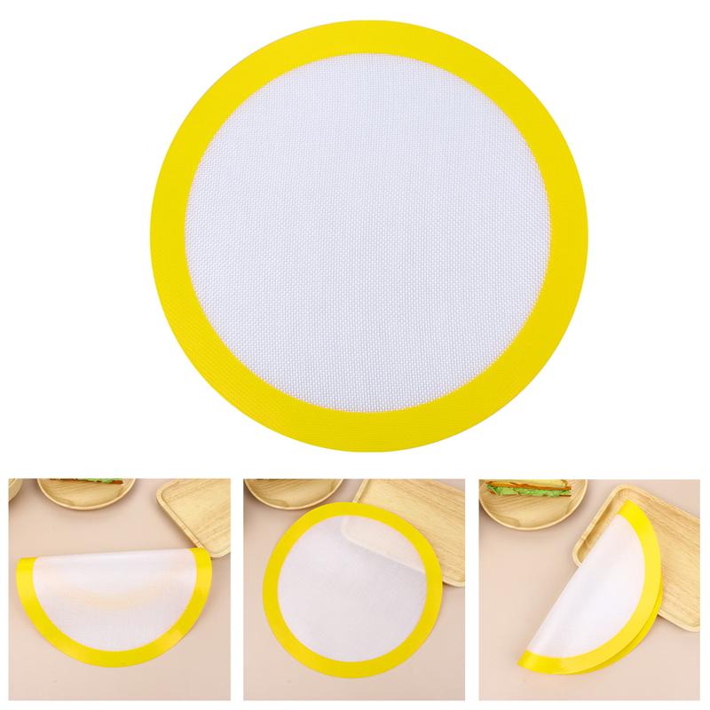 Oven Baking Mat Silicone Round Baking Pads Pizza Non-Stick Heat Resistance Baking Liners For Home Bakery Random Color