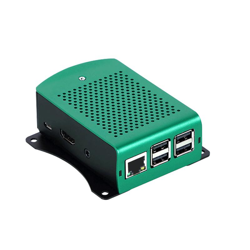 Raspberry Pi 3 modelo B Plus funda negra de Metal de aluminio verde y plata caja RPI 3 Compatible con Raspberry Pi 3 modelo B: green
