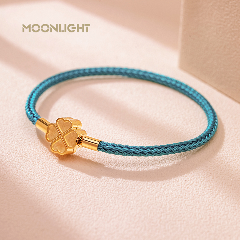 MOONLIGHT Mode Klassieke Klavertje Vier Armband voor Vrouwen Roestvrij Staal Gevlochten Armband Vrouwelijke Sieraden 10 Kleuren
