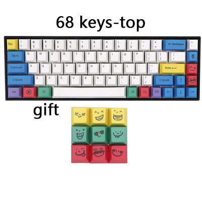 Copritasti Tastiera meccanica PBT Gesso di Colore Set keycap GH60 FFC660 64 tasti 87 eys 104 tasti 108 tasti Chiave Cap: 68keys top