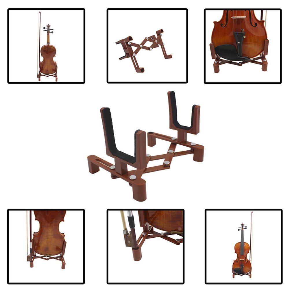 Portable Folding Violin Stand Stringed Musical Instrument Fiddle Floor Holder Rack Violins Guitar Accessories