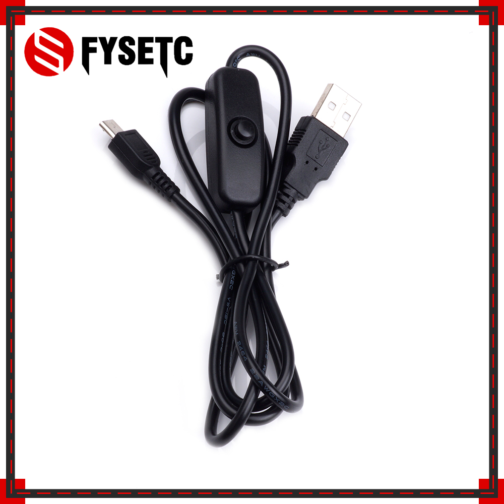 Raspberry Pi 3 Model B Power Kabel met Schakelaar ON/OFF Knop Micro USB Opladen Kabel 1M voor raspberry Pi Zero W Raspberry Pi 2