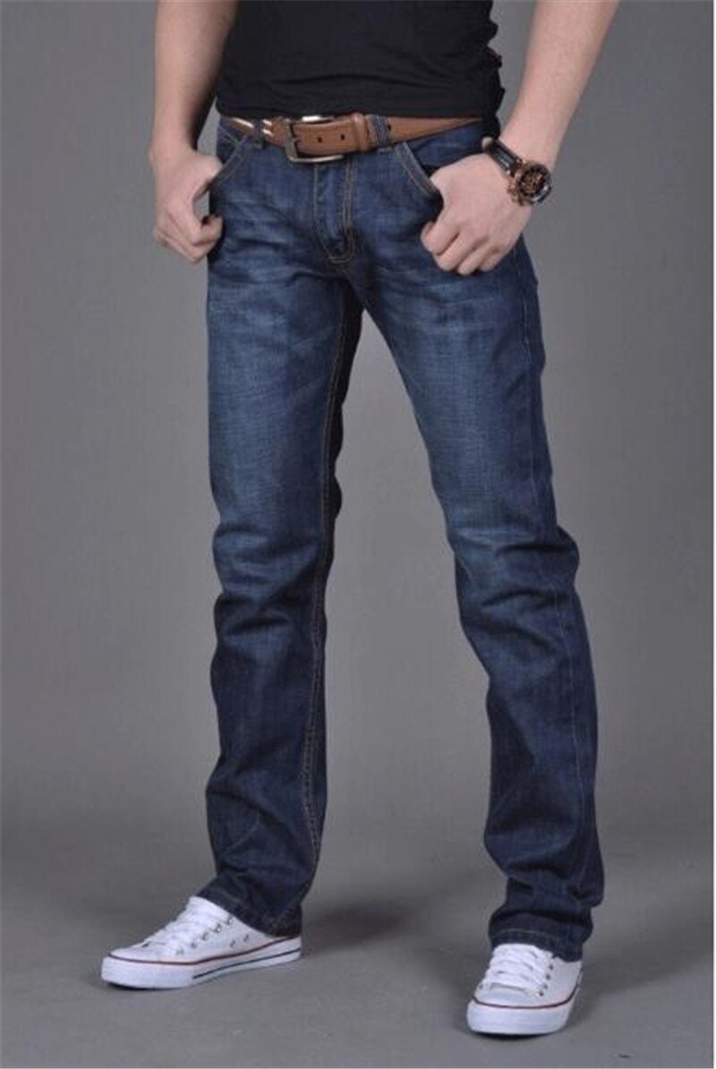 Mærke mænds jeans jeans til unge mænd mænds bukser afslappede slanke lige bukser: 29