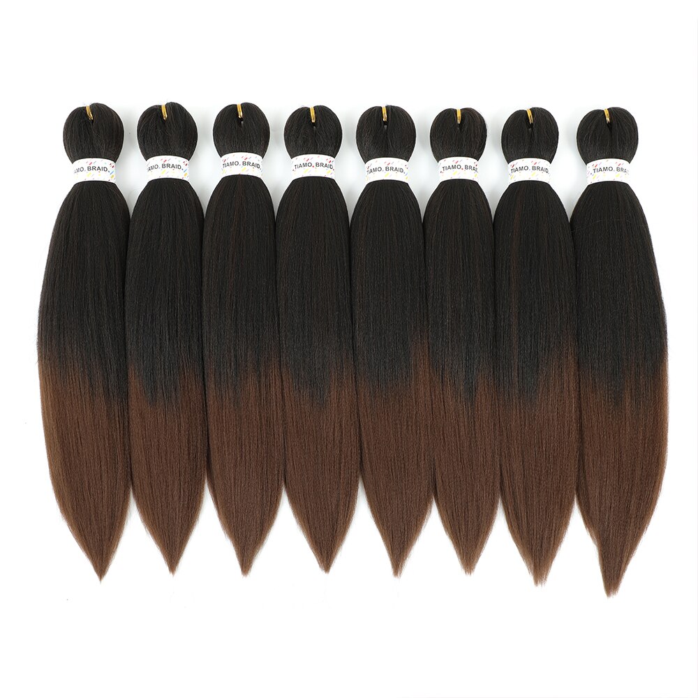 Ombre Pre Stretched Braiding Hair Ez Braid Hair Low Temperature Fiber Synthetic Crochet Braiding Hair Extensions