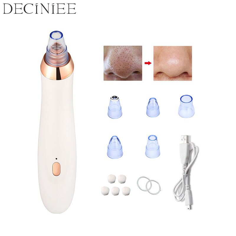 Blackhead Remover Electric Face Acne Black Dot Pimple Microcrystalline Blackhead Vacuum Cleaner Pore Blackhead Skin Care Tools: White With Box