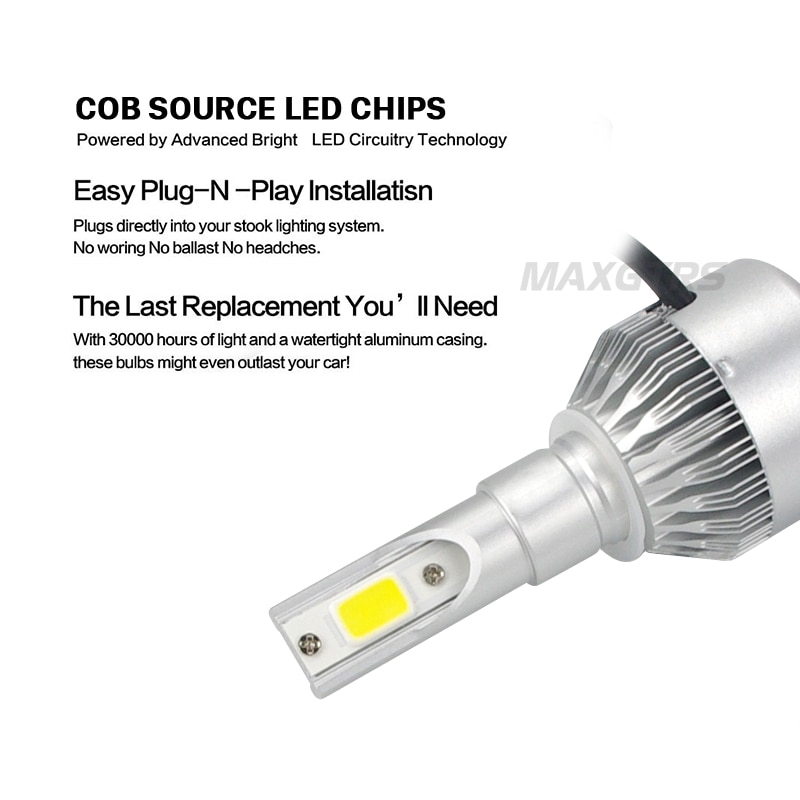 2x h1 h3 h7 h8 h11 9005 9006 hb4 hb3 881 cob led 72w päiväajovalot drl ajovalojen muunnos ajopolttimo 6000k 3000k