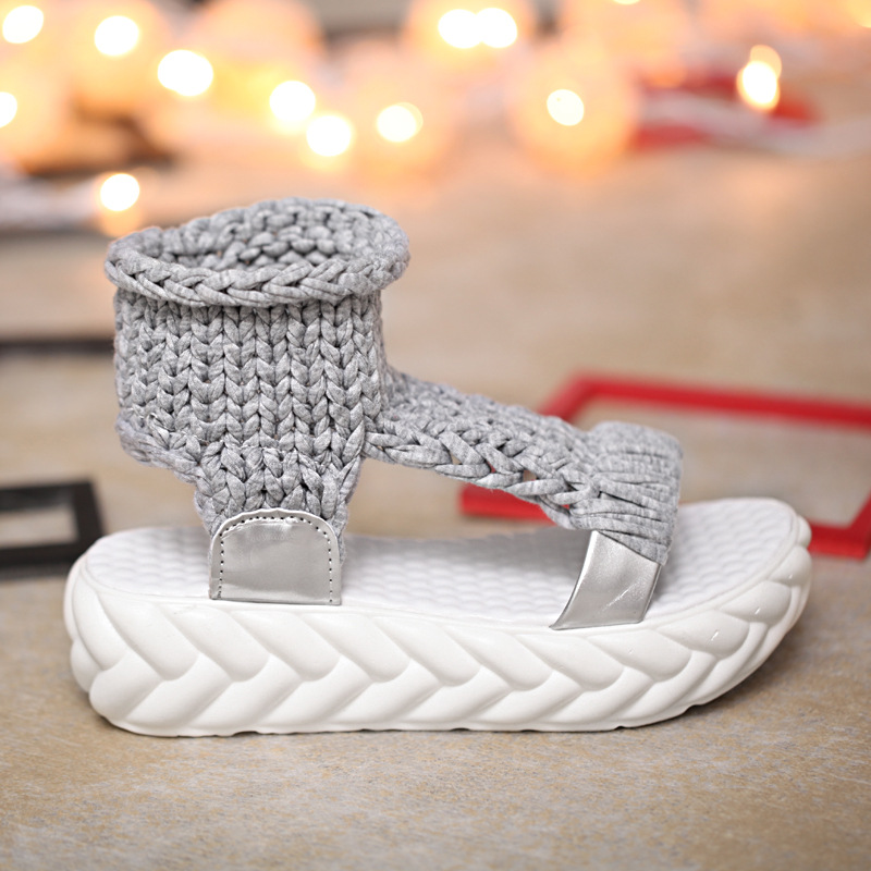 2024 Vrouwen Platform Sandalen Zomer Gladiator Sandalen Schoenen Dikke Hakken Dames Wit Sandalias Casual