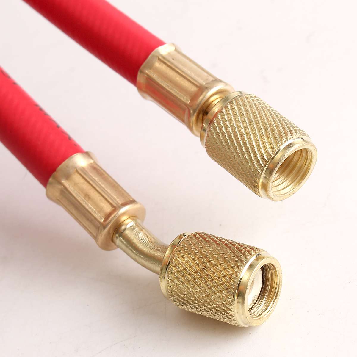 Tubo de refrigeración adaptador de recarga de 90CM R134A Carga de coche manguera de refrigerante 14MM para R410a R22 R12 1/4 "SAE aire acondicionado
