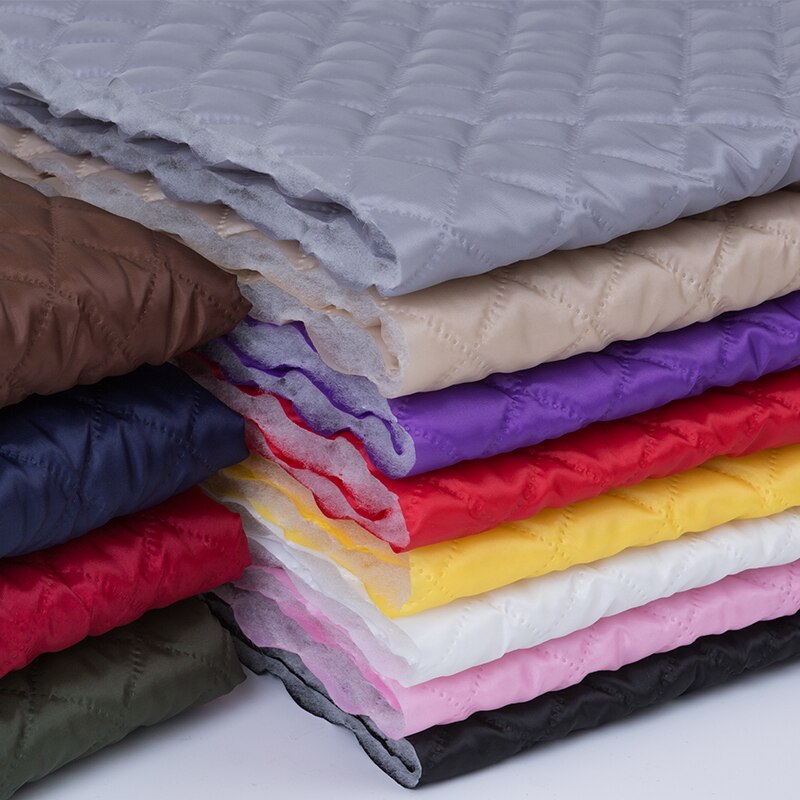 Voering Stof Gewatteerde Verdikte Katoen Wollen Jas Kleding Jas Brokaat Voor Naaien Herfst En Winter Diy Zwart Wit Polyester