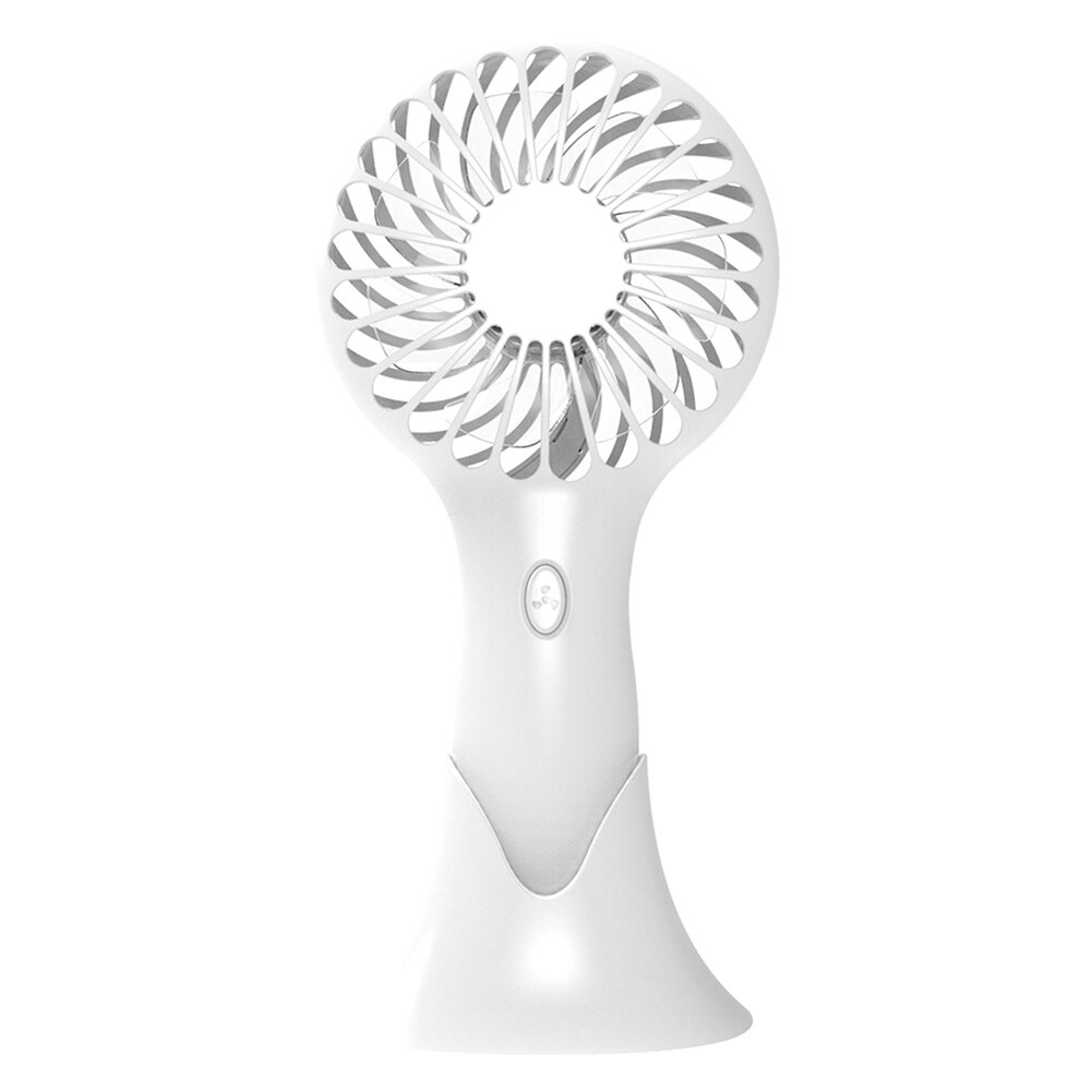 Mini Handheld Personal Portable Foldable USB Rechargeable Battery Operated Electric Fan Desktop Cooling Fan: white