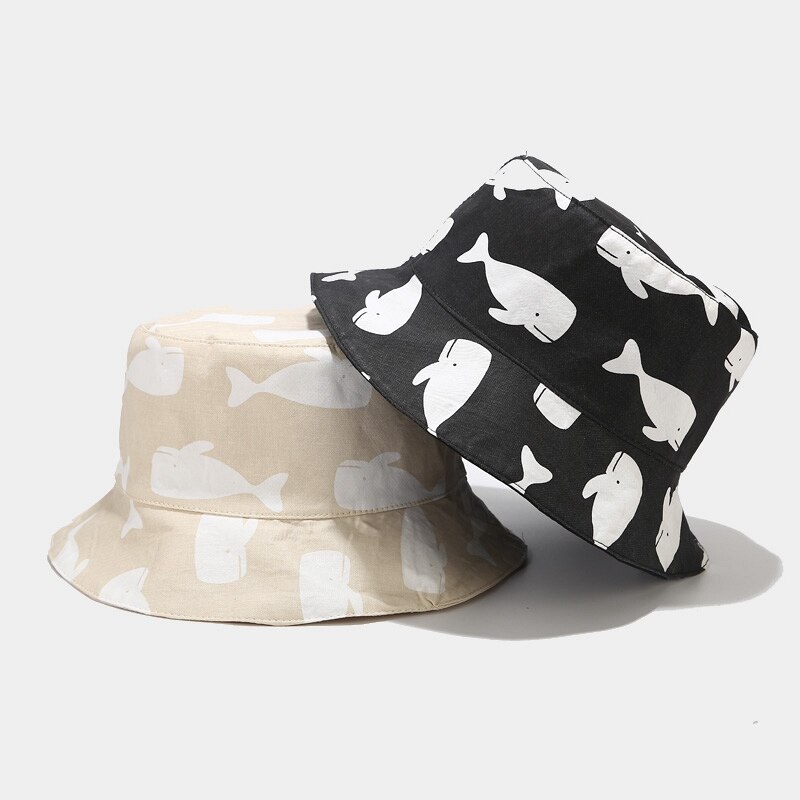 Vissershoed, flamingo, omkeerbare vissershoed met retro bril in