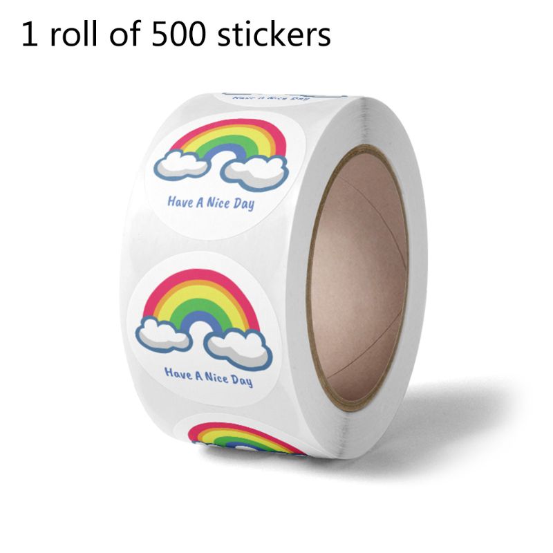 500pcs Have a Nice Day Stickers Round Seal Label for Small Shop Wedding Package Envelope Stationery Adhesive Sticker