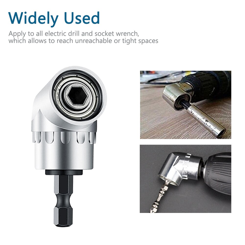 3pcs/set 7-19mm Home Universal Ratchet Socket Metric Wrench Multi-function Power Drill Adapter 105 Degree Portable Repair Metal