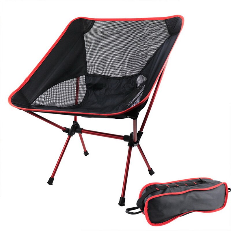 Camping opvouwbare stoel, maximale belasting, draagbare lichtgewicht stoel voor kantoor, thuis, wandelen, picknick, 150kg strandstoelen, buitenstoelen voor vissen: 1