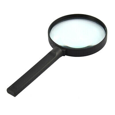 Plastic Nonslip Grip 9.5cm Lens Handheld Magnifying Glass Magnifier 2.5X