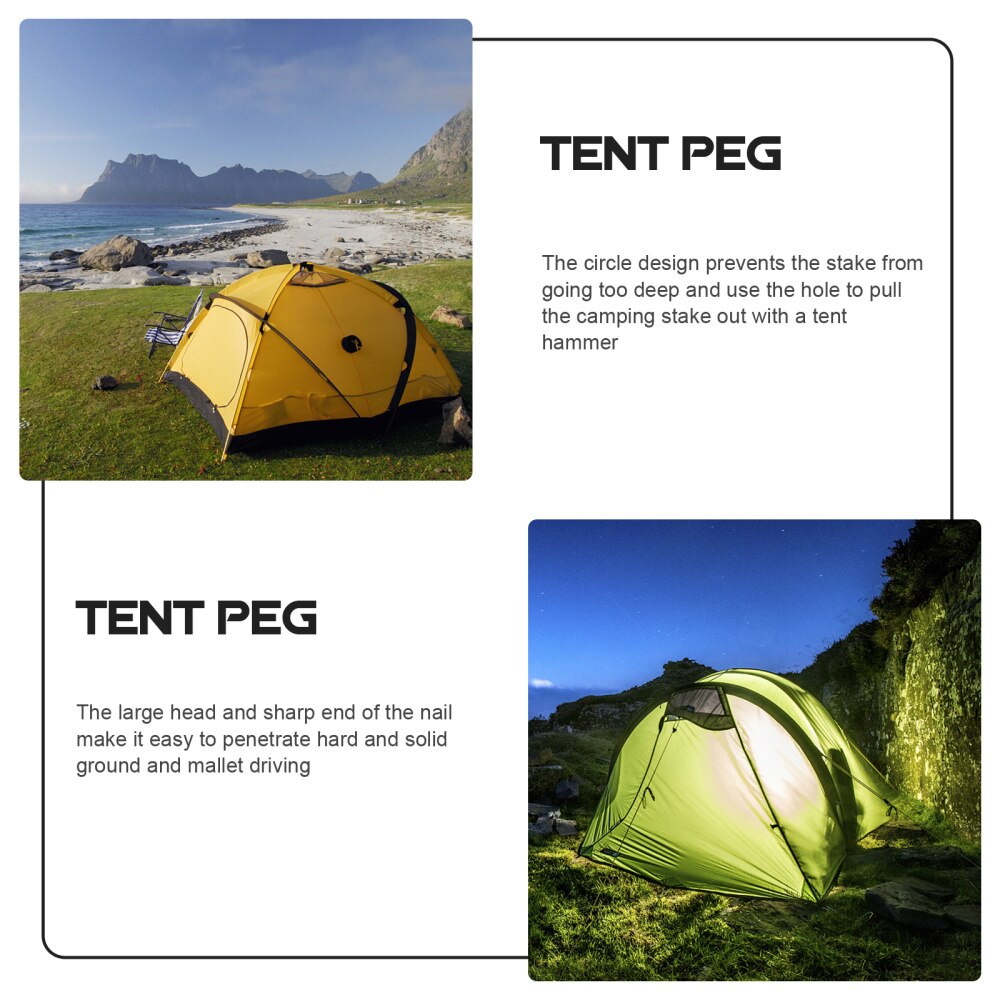 5 pçs ferro à terra estacas tenda de ferro estacas tendas de acampamento estacas (30cm)