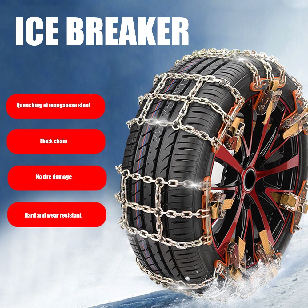 Steel Car Tire Chain Tyre Traction Chain Universial Car Snow Chains Winter Use for Snow Ice Road Winter Vehicle Tools