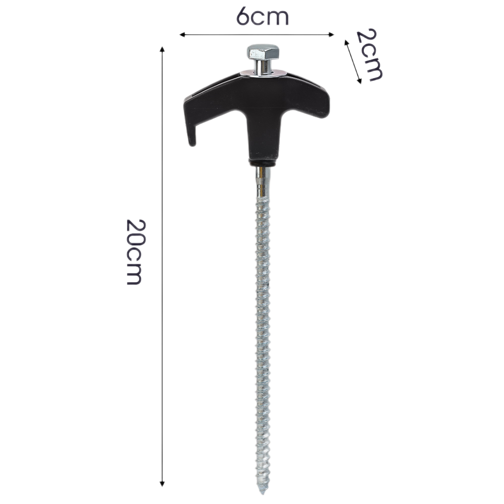 Piquets de tente en acier au carbone, injecteur à vis, piquets de tente, crochet de pic, clou de tente de camping, type en spirale, piquets de modification de toile pour l'extérieur, 20cm, 10 pièces, 1 pièce: kaki foncé