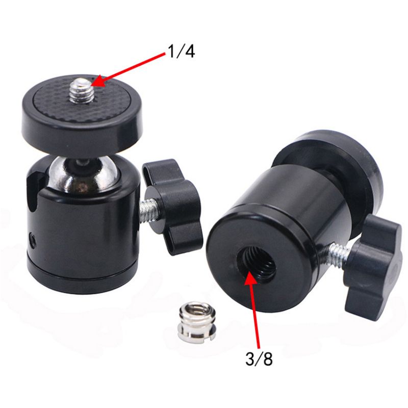 Universele Kleine Statief Balhoofd Met 1/4 &quot;3/8&quot; Adapter Voor DSLR Digitale Camera Draagbare Flexibele Camera Statief adapter