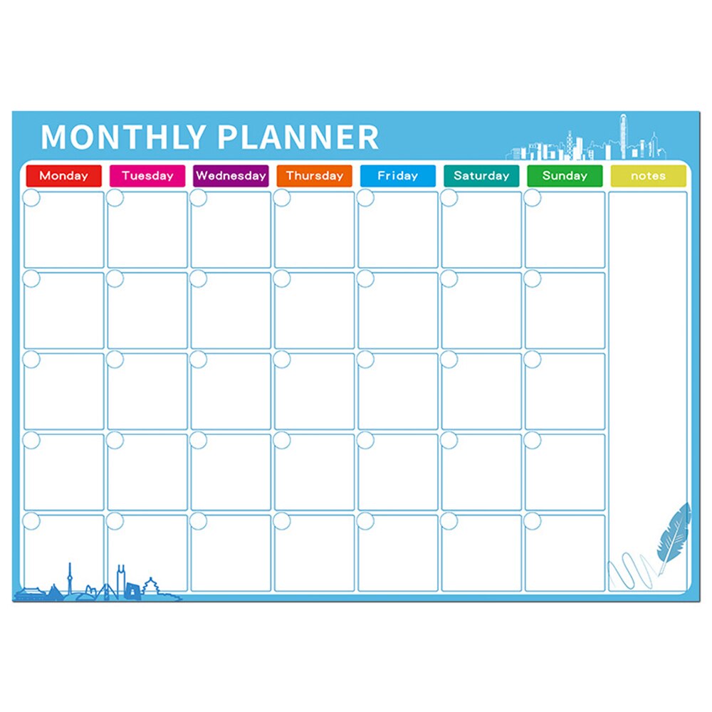 A3 Magnetische Wekelijkse & Maandelijkse Planner Whiteboard Magneet Flexibele Dagelijks Bericht Tekening Koelkast Bulletin White Board: 13