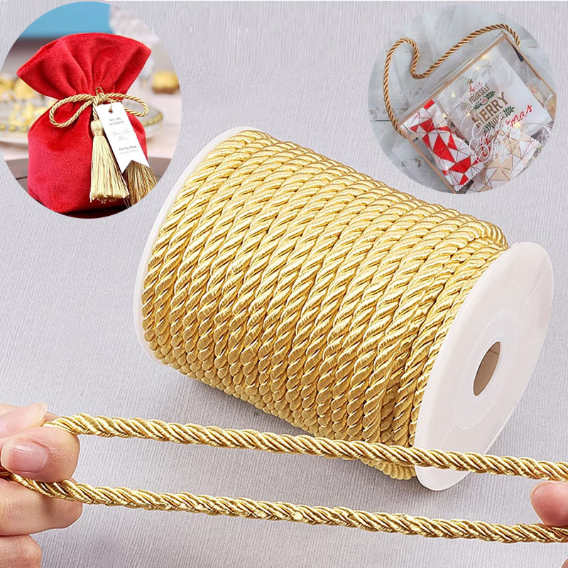 5mm 10m cabo torcido corda guarnição artesanato decorativo corda de náilon cordão artesanal para costura artesanato estofamento decoração de casa