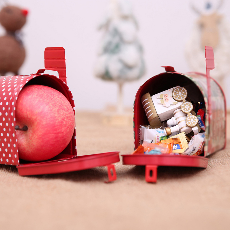 Børn spædbarn jul jern postkasse slik beholder flaske krukke baby shower dekoration opbevaringsboks jul