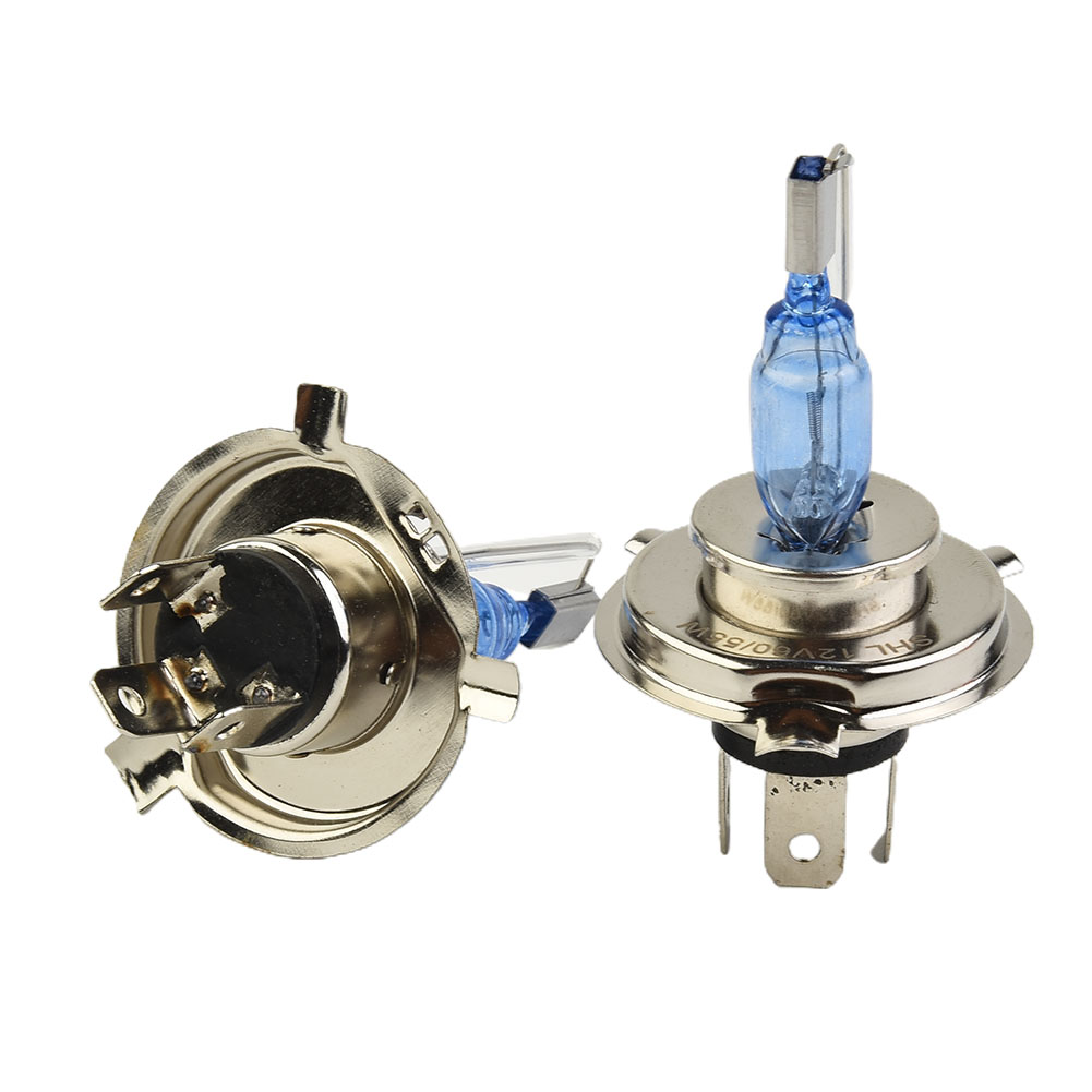 2 Stuks H4 Koplamp Super Helder 55W 12V Dubbele Dimlicht Lampen Wit Auto Koplampen Signaallamp Vervanging