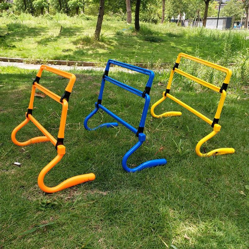 Barrera de fútbol plegable y extraíble, barrera de altura de ajuste ensamblada para entrenamiento de velocidad sensible, marco de barrera de fútbol