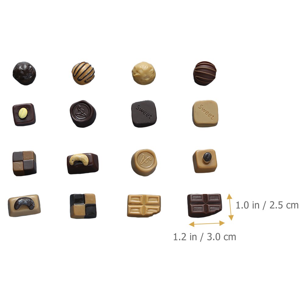 16pcs Fridge Magnets Kitchen Refrigerator Magnets Realistic Chocolate Magnets