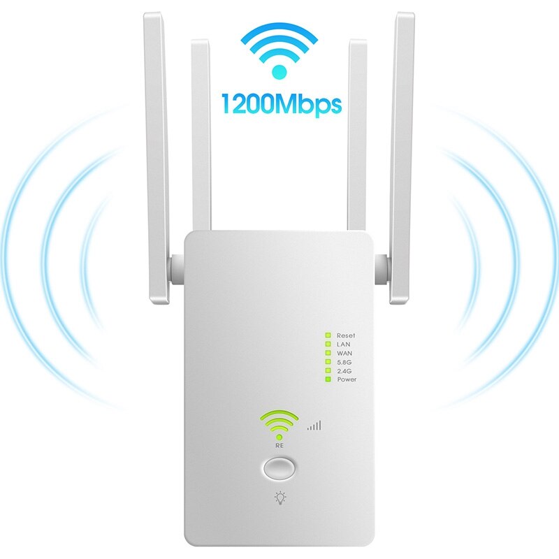 Wifi Range Extender Repeater Router AC1200M Wifi Booster,Access Point,2.4 5.8Ghz Dual Band Wifi Extender Us Plug