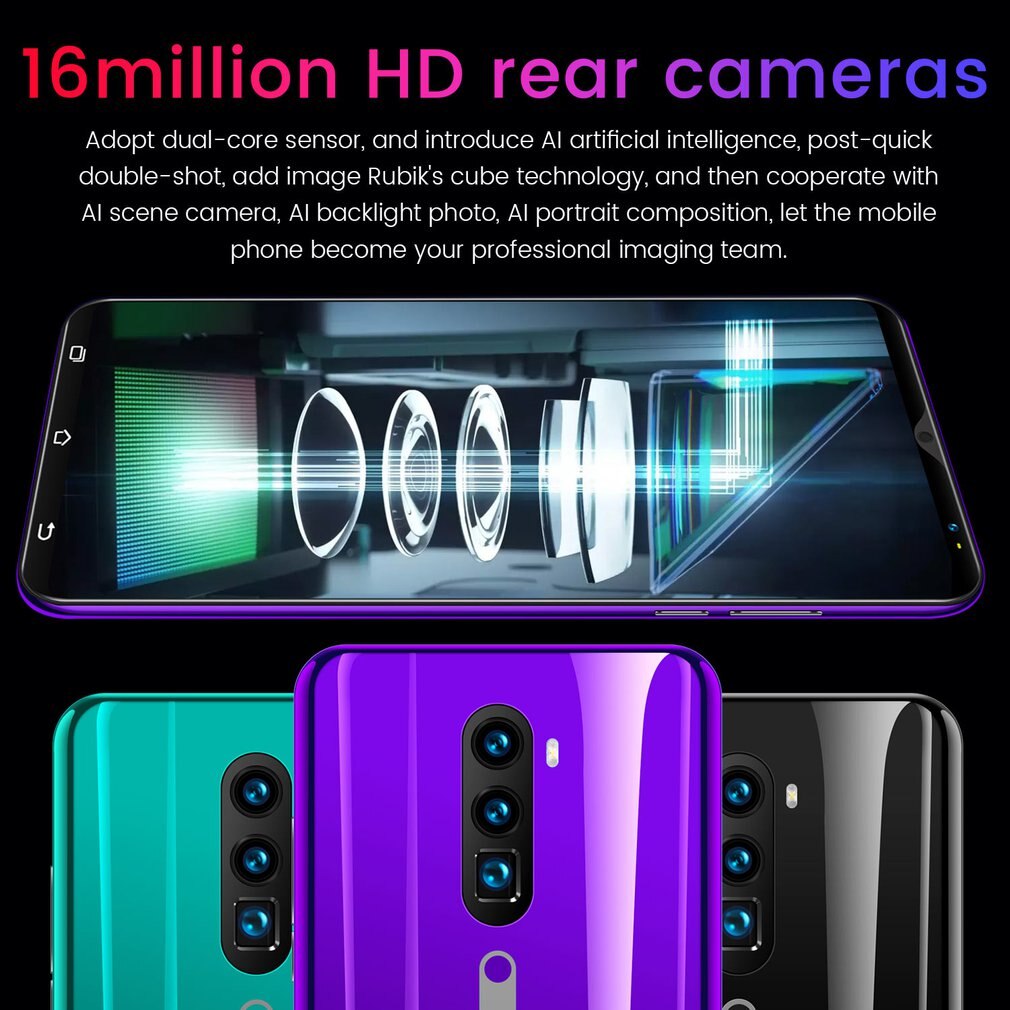 3G Smartphone 5.0 Inch Full Screen Android Hd Screen Smartphone Fingerprint Unlock Machine 4+64G Flash Memory