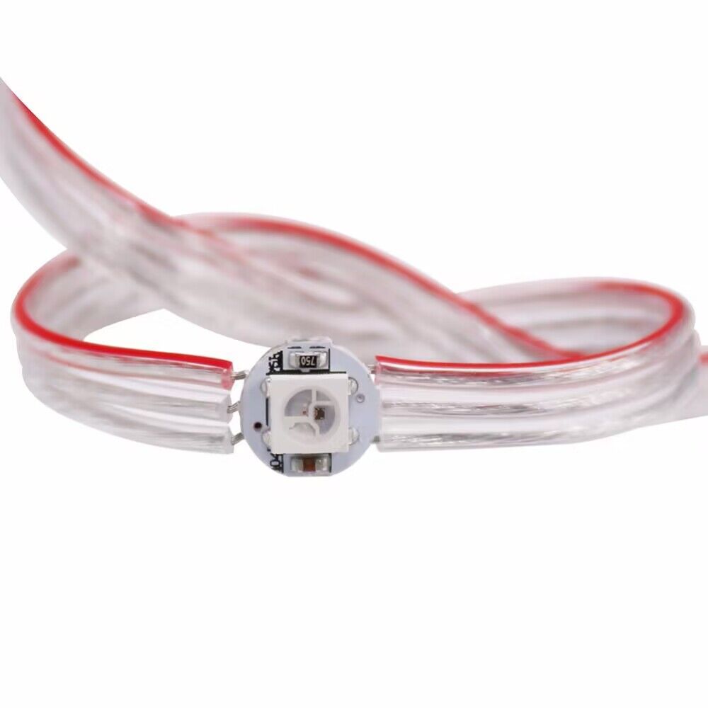 100 pixel/string WS2812B/SK6812 5V RGB adressierbare 10mm runde pixel licht; IP20;5cm/10cm/15cm/20cm abstand; klar/rgb/schwarz draht