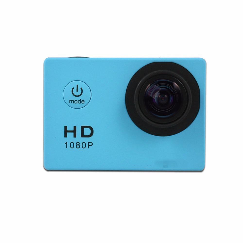 Eastvita vattentät sport actionkamera 720p hd cykling mini digital videokamera bil cykel dvr inspelare med monopod  r19: Blå
