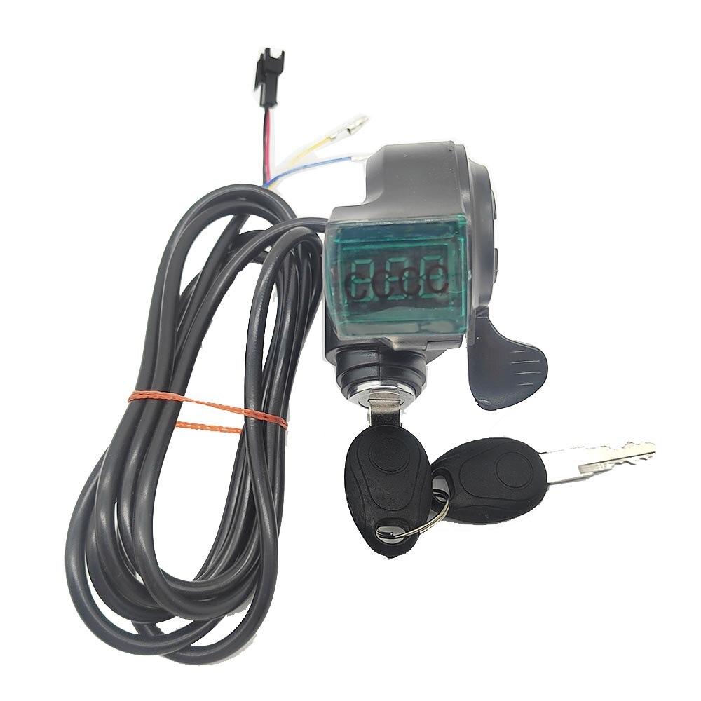 12V 24V 36V 48V 60V 72V Elektrische Fiets Thumb Throttle met key lock LCD display gas voor elektrische fiets/scooter/e-bike
