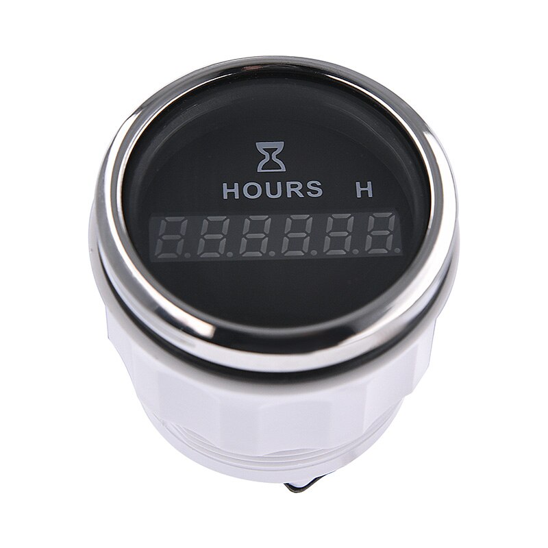 Universel 52mm bateau sablier étanche heures mètres temps jauges pour Marine voiture moto Yacht 9-32V rouge rétro-éclairage