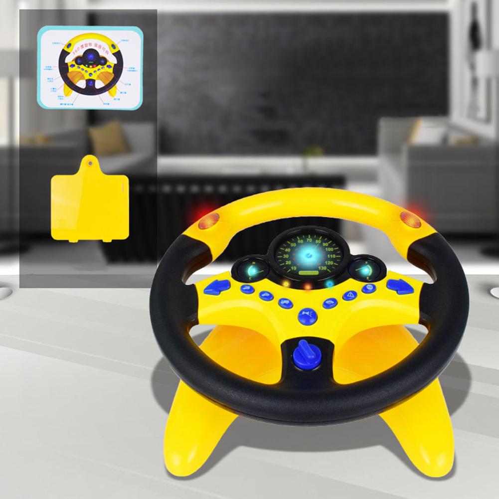 Children Steering Wheel with Light Sound Simulation Driving Education Toy