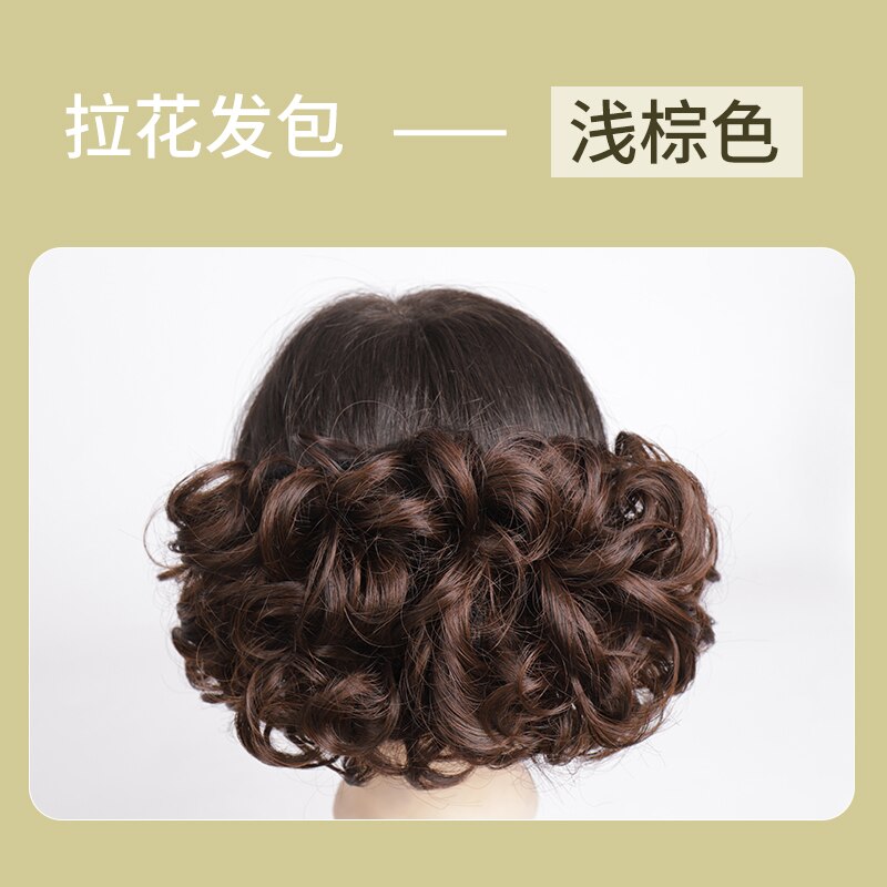 Xiyue Retro Pruik Cheongsam Hand Push Rimpel Pruik Vrouwelijke Republikeinse Stijl Kapsel Grote Golf Op Het Strand Styling Pony Haar stuk: 5