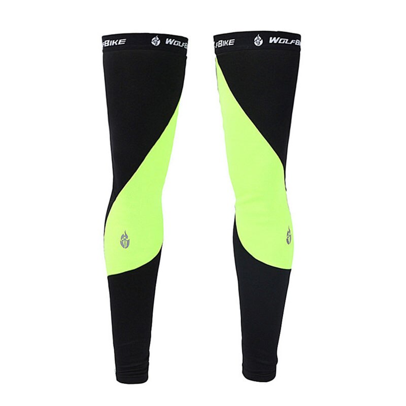 Mænd efterår og vinter cykelbensæt unisex udendørs sport cykel fleece bensæt varm patchwork vindtæt cykeltight: H362 grønne / L