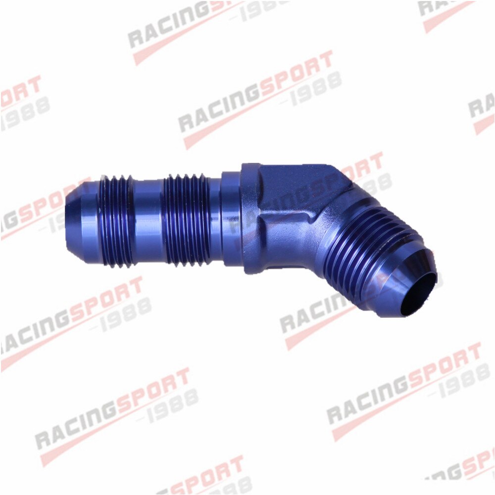 -3 AN AN-3 AN3 45 Degree Bulkhead Fitting Adapter Blue